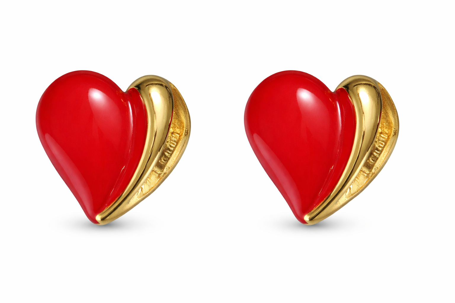 Elegant Heart Stud Earrings Set - Image 4
