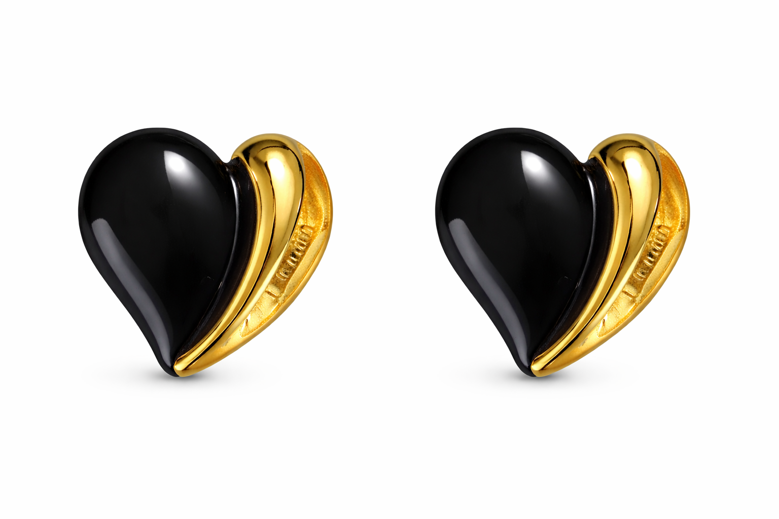 Elegant Heart Stud Earrings Set - Image 2